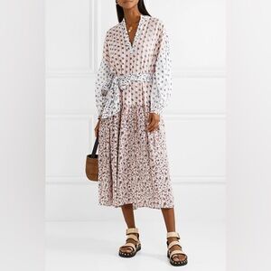 Ulla Johnson Selvi Printed Cotton Gauze Midi Dress